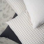 Gingham Linen Pillow Cover 1 - PILLOWS - linen - neutral Rug & Weave Pillows
