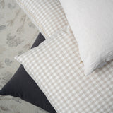 Gingham Linen Pillow Cover 1 - PILLOWS - linen - neutral Rug & Weave Pillows