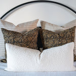 Gingham Linen Pillow Cover 1 - PILLOWS - linen - neutral Rug & Weave Pillows