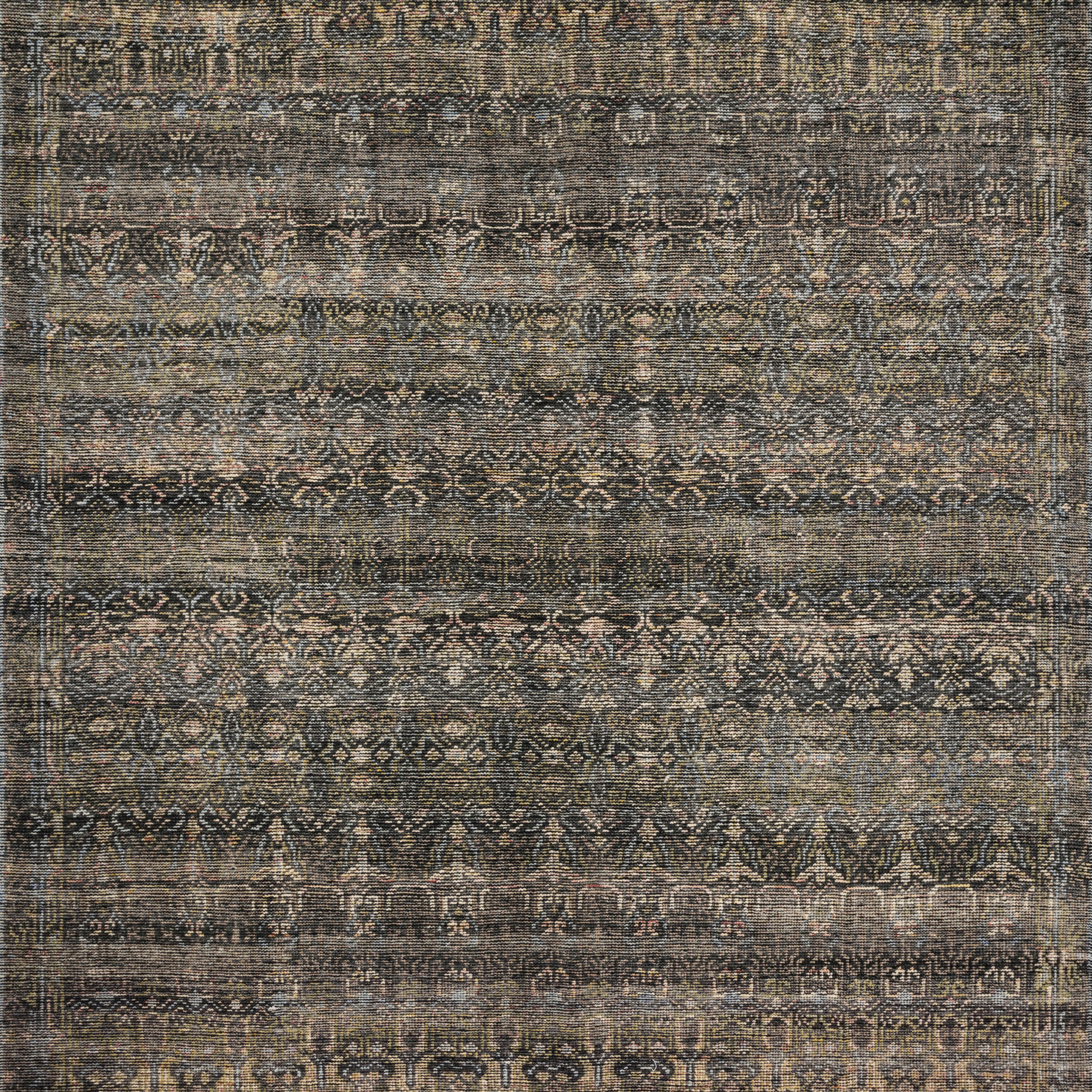 Loloi Amara Charcoal / Lagoon Rug 1-RUGS - patterned Loloi