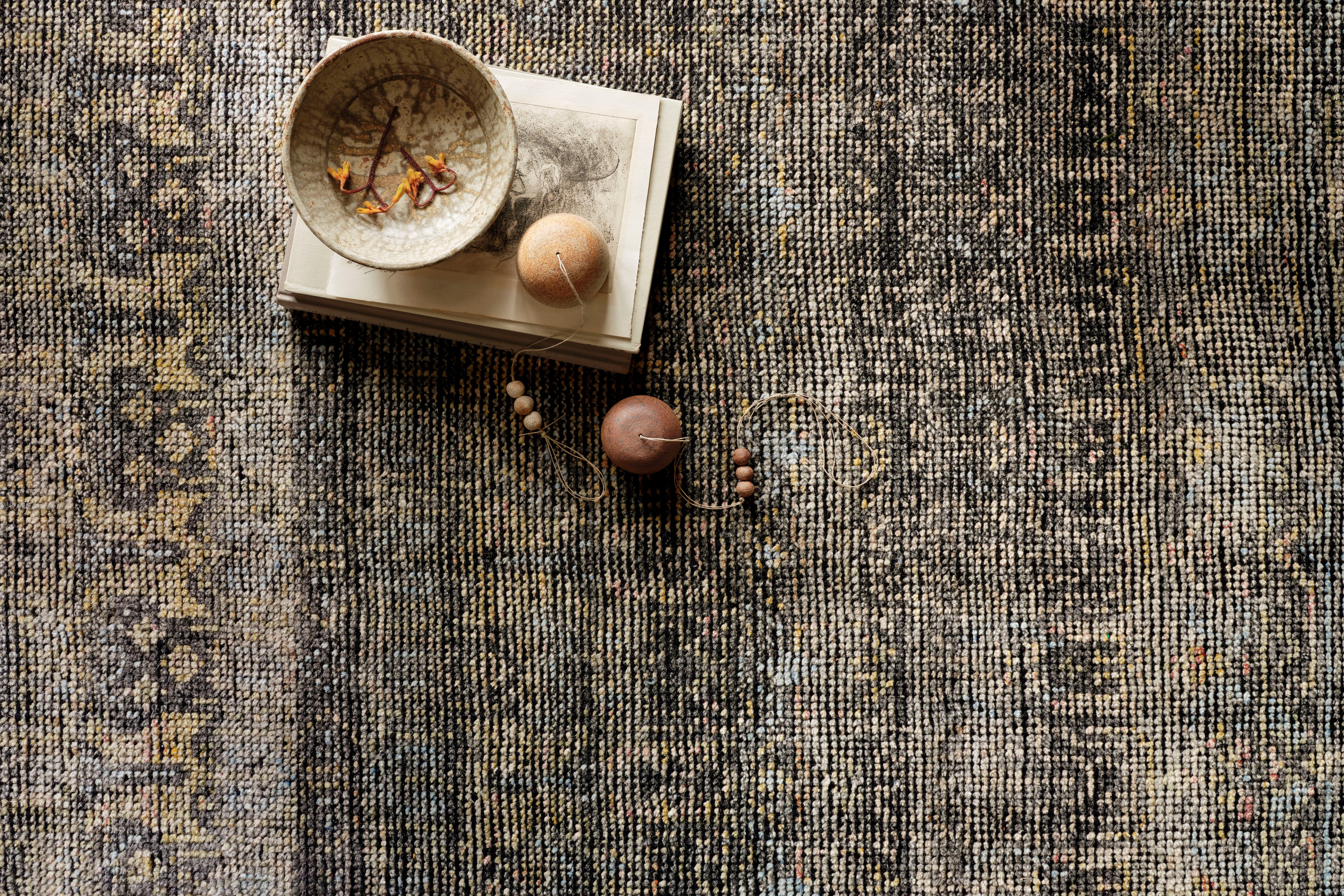 Loloi Amara Charcoal / Lagoon Rug 1-RUGS - patterned Loloi