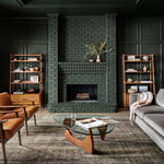 Loloi Amara Charcoal / Lagoon Rug 1-RUGS - patterned Loloi