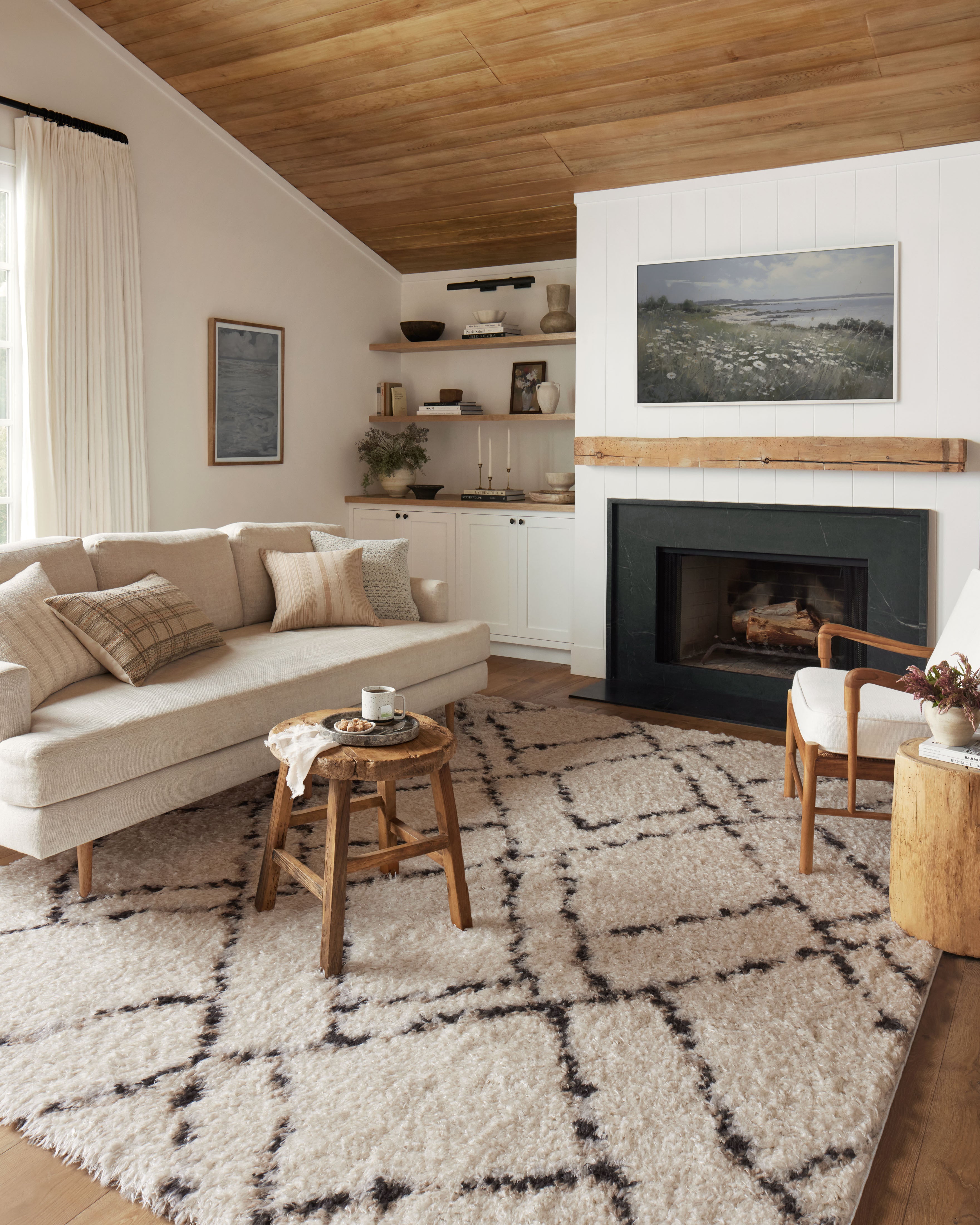 Angela Rose x Loloi Amira Ivory / Bark Rug 0-RUGS-patterned Loloi