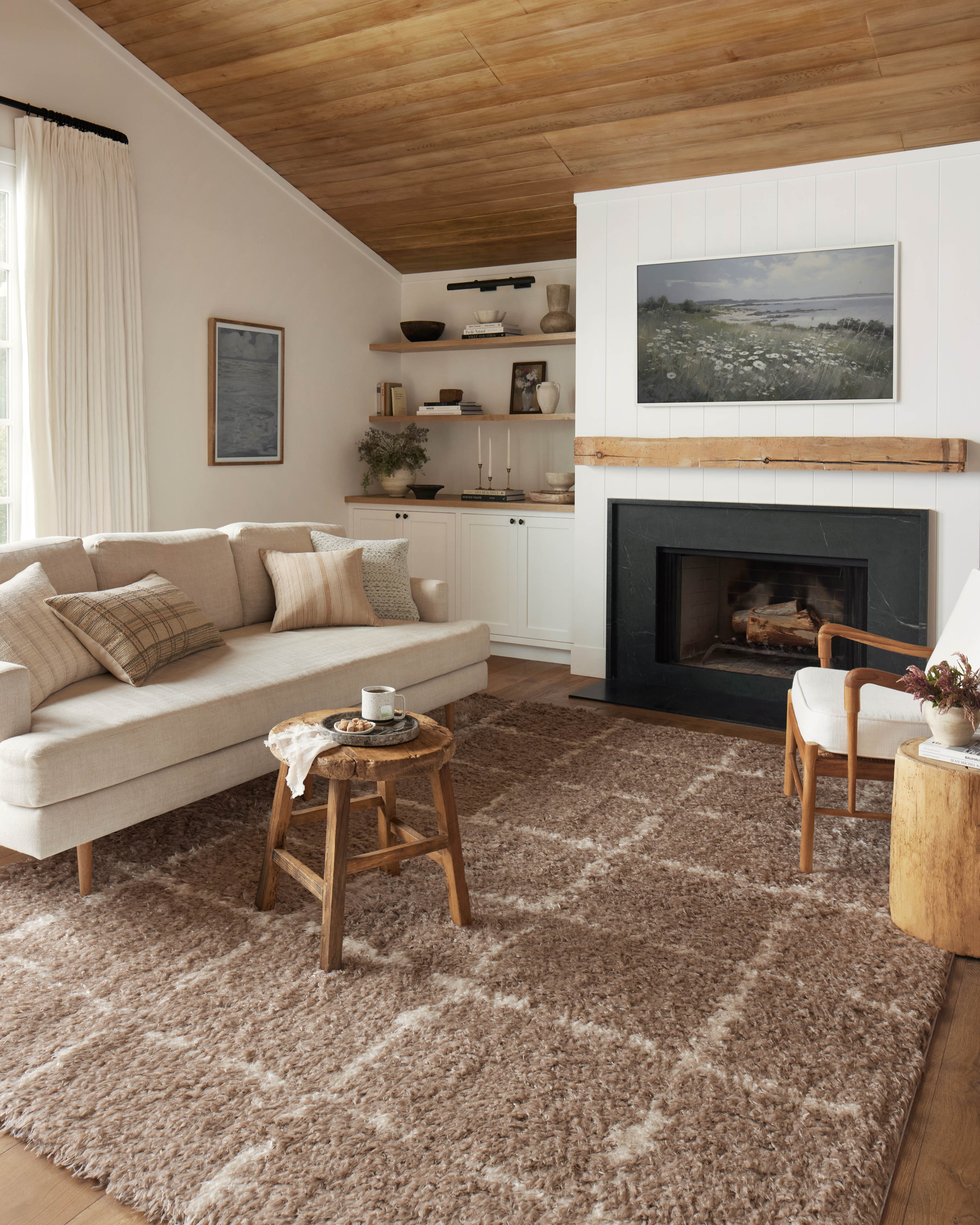 Angela Rose x Loloi Amira Khaki / Ivory Rug 0-RUGS-patterned Loloi