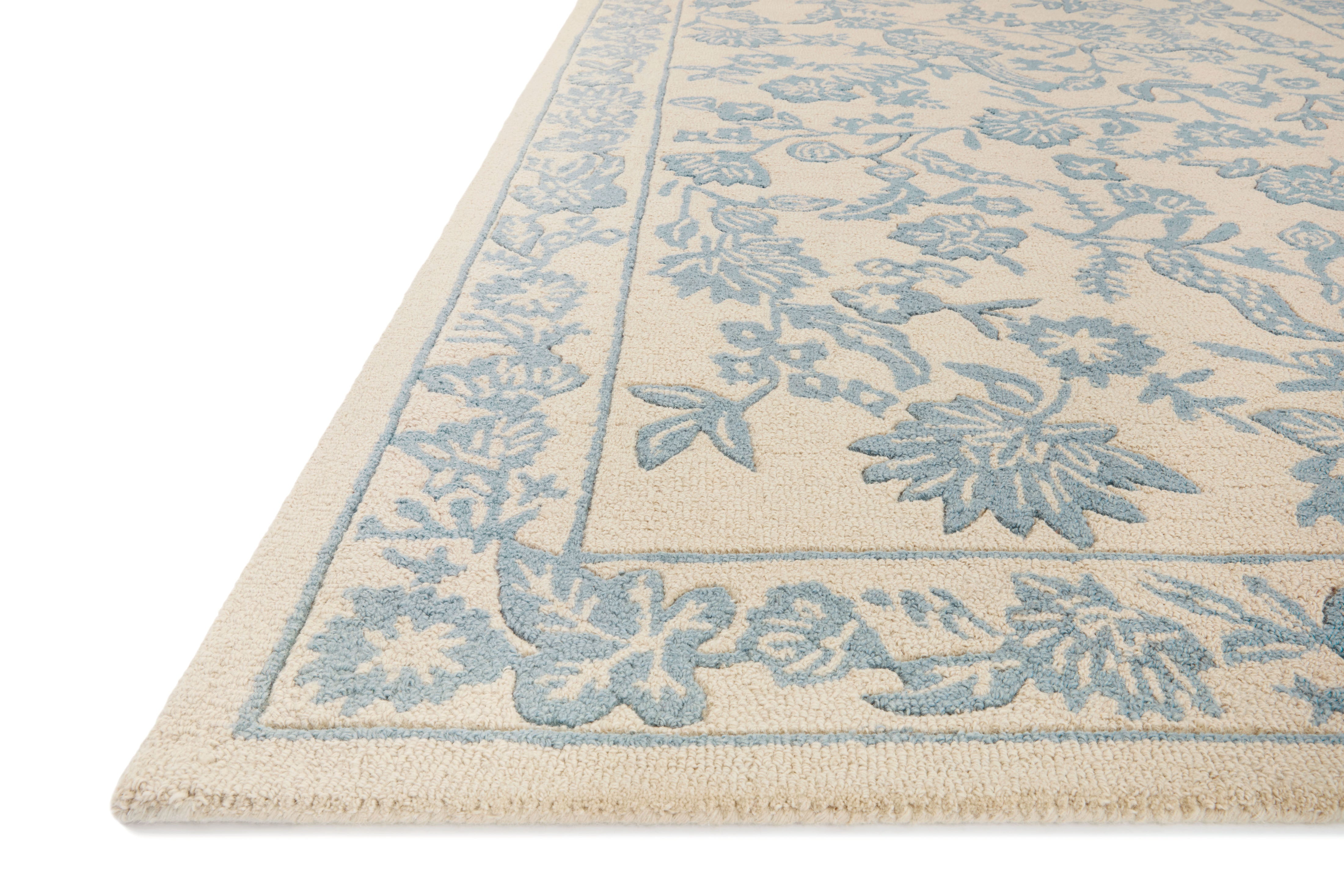 Rifle Paper Co. x Loloi Arboretum Periwinkle Rug 1-RUGS-wool rugs Loloi