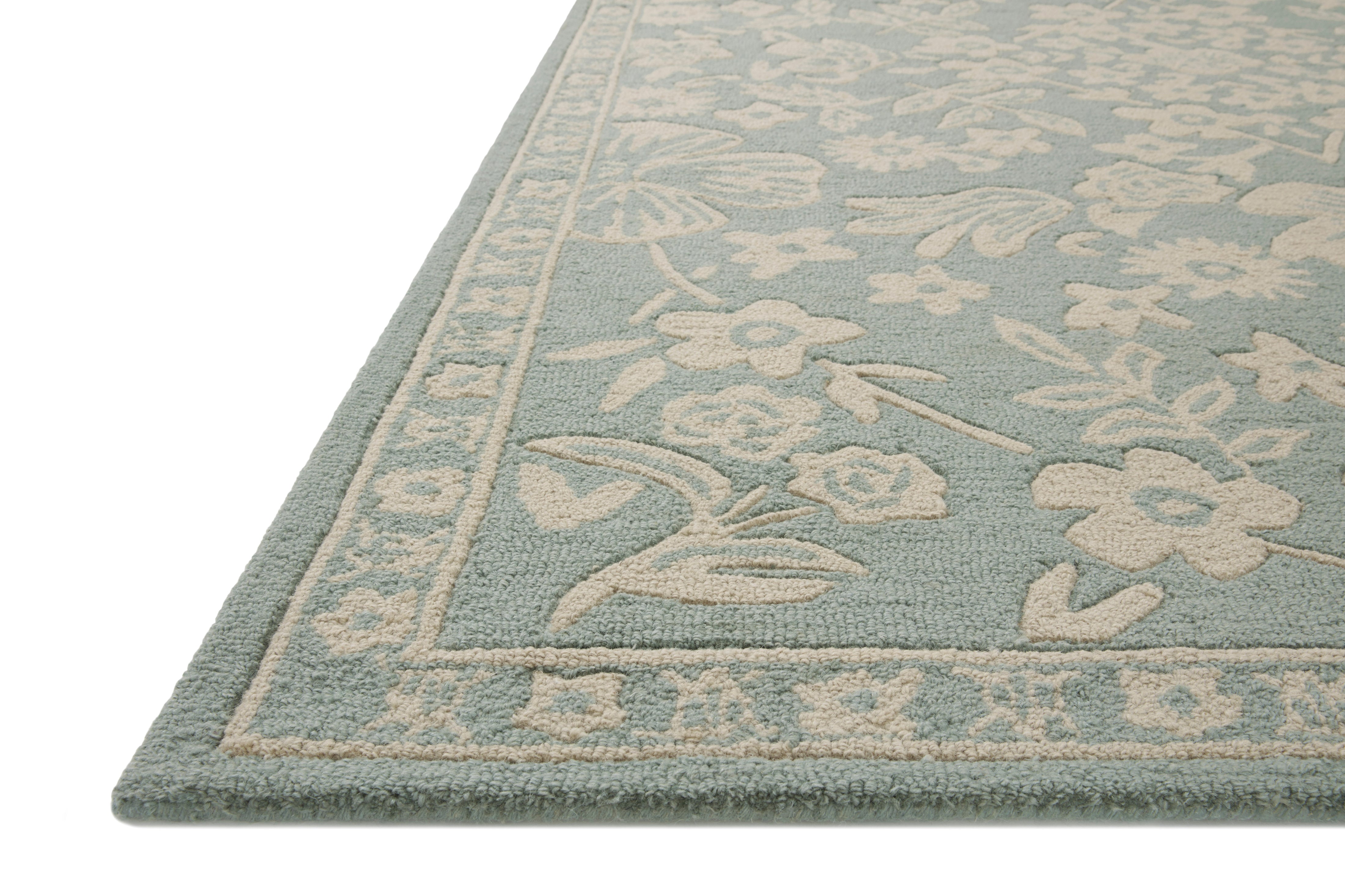 Rifle Paper Co. x Loloi Arboretum Jade Rug 1-RUGS-wool rugs Loloi