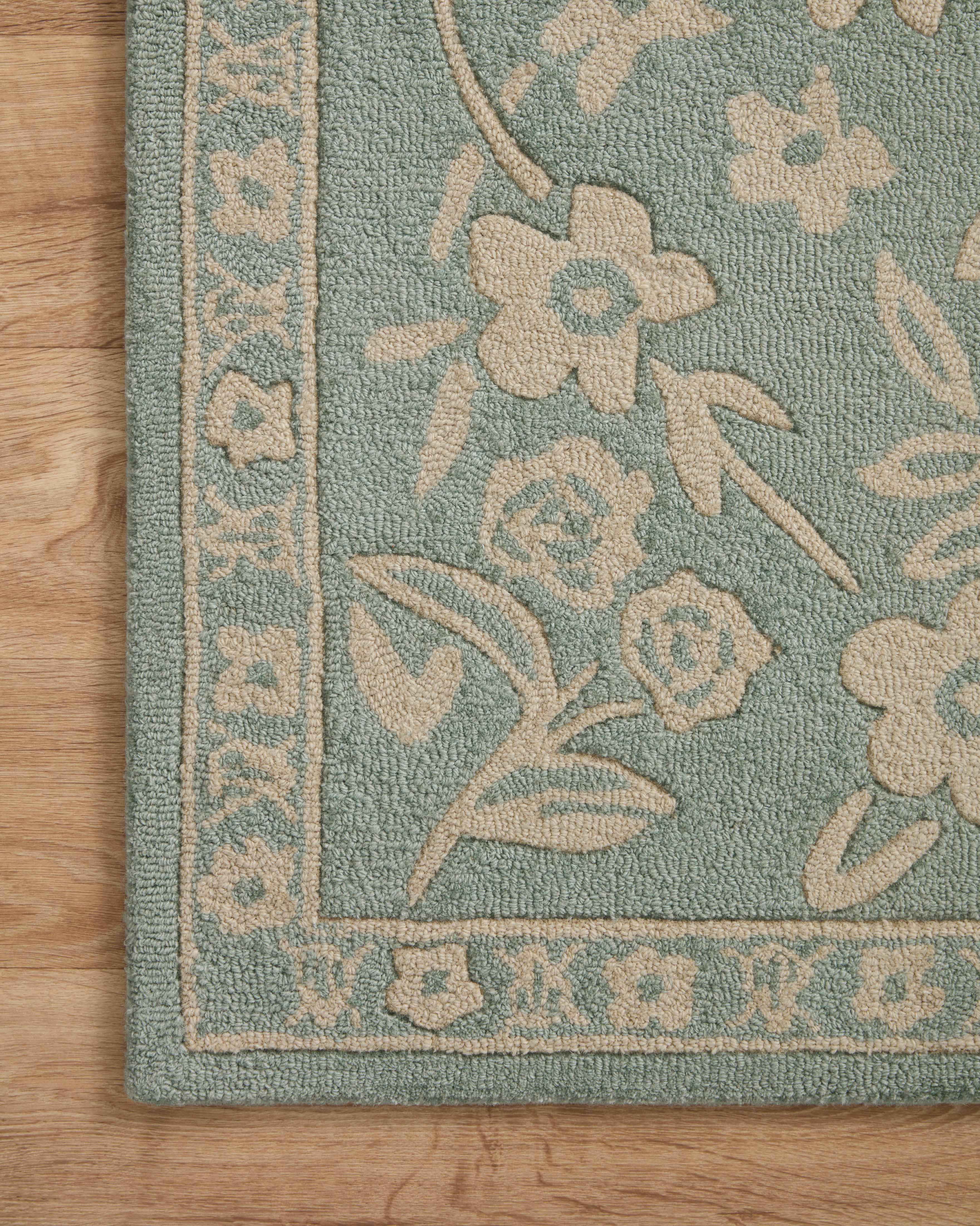 Rifle Paper Co. x Loloi Arboretum Jade Rug 1-RUGS-wool rugs Loloi