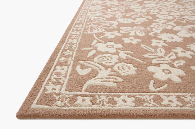 Rifle Paper Co. X Loloi/ Arboretum Rose Garden Rust Rug 3 - RUGS - patterned Loloi