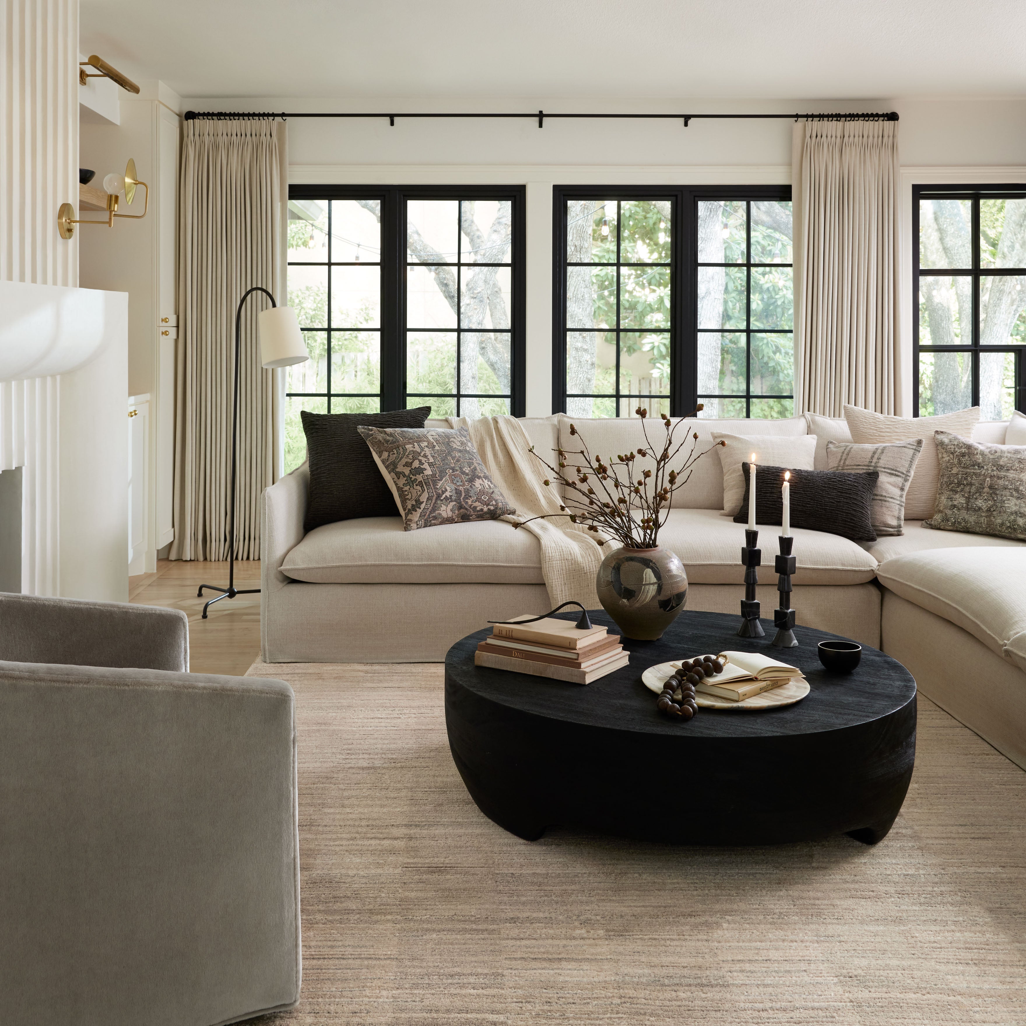 Loloi Arden Natural / Pebble Rug 0-RUGS-patterned Loloi