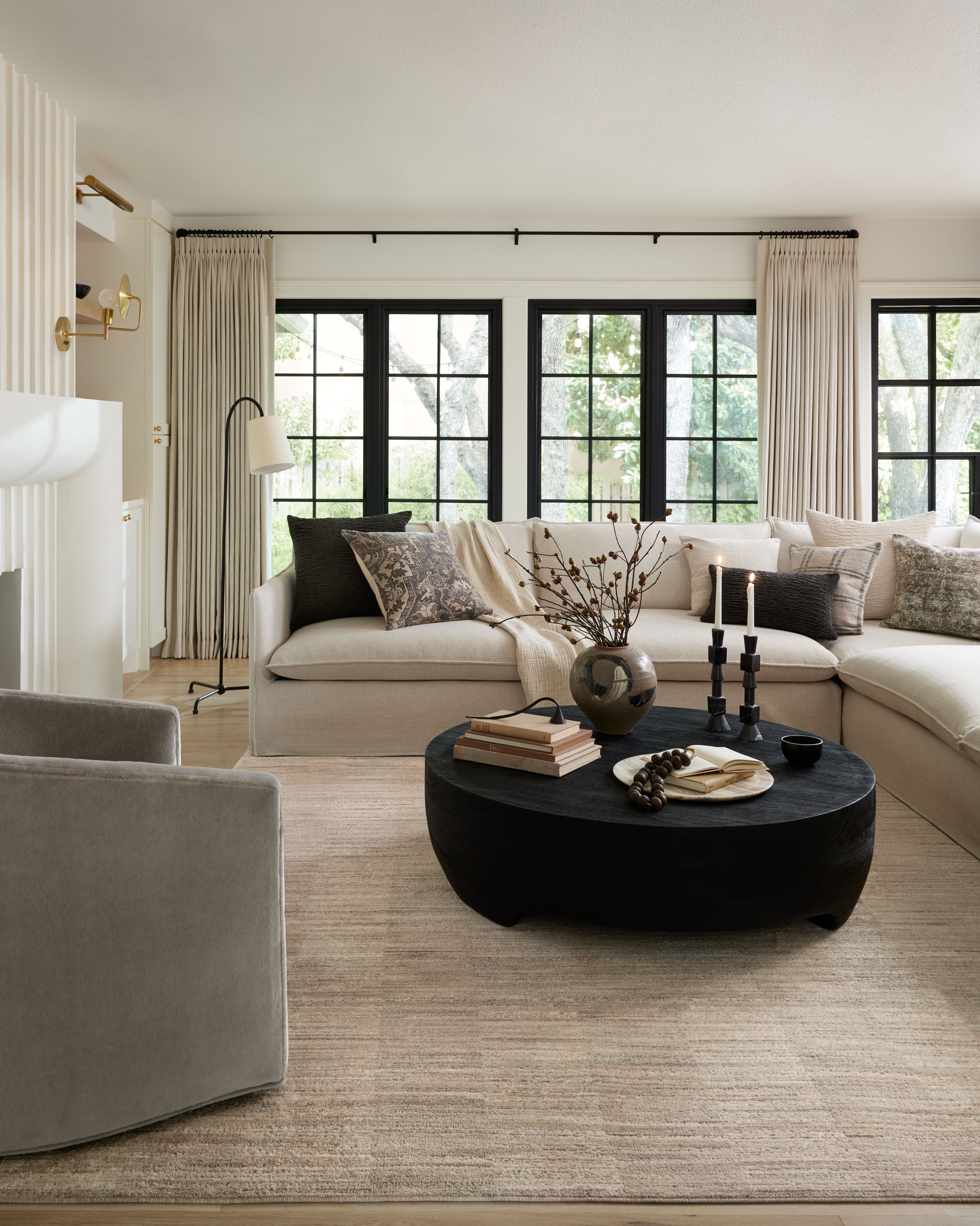 Loloi Arden Natural / Pebble Rug 0-RUGS-patterned Loloi