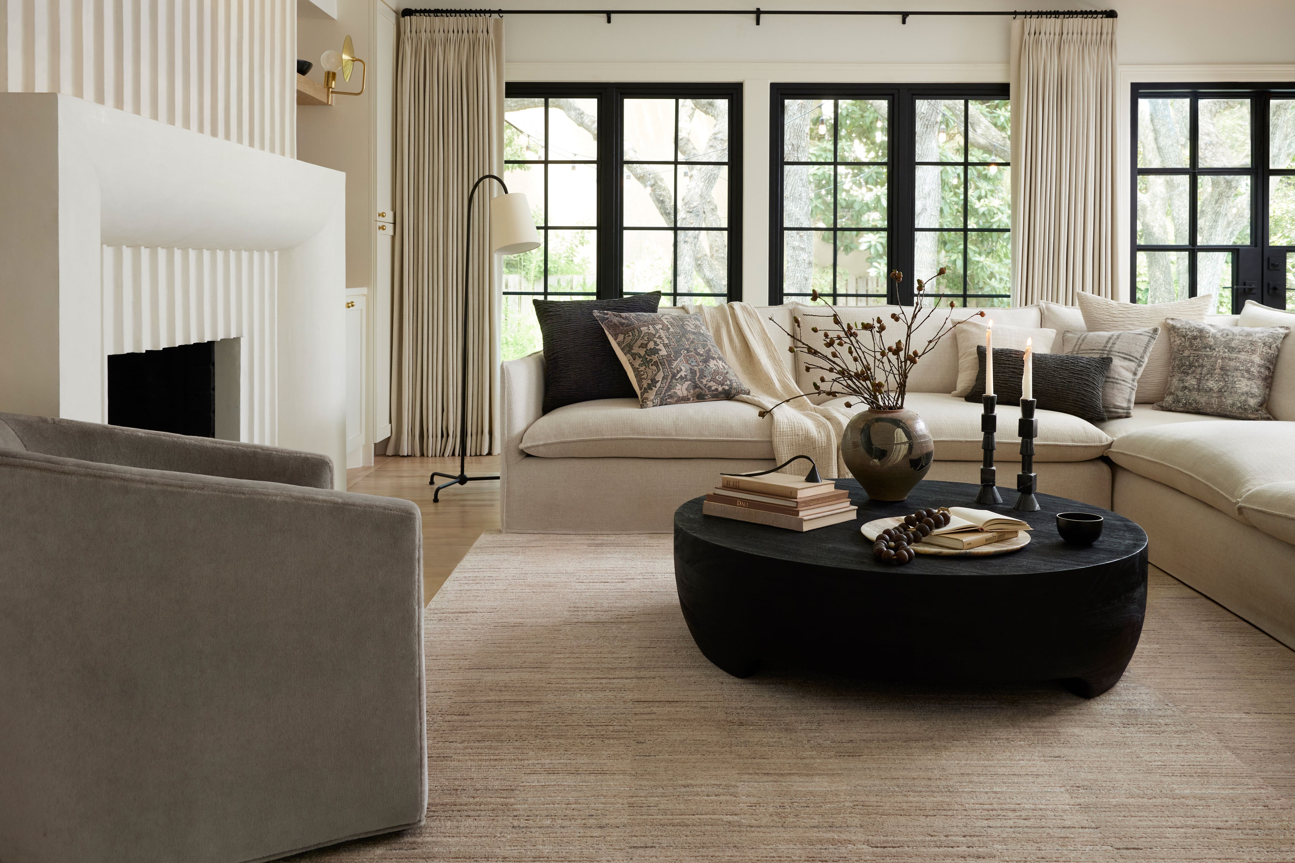 Loloi Arden Natural / Pebble Rug 0-RUGS-patterned Loloi