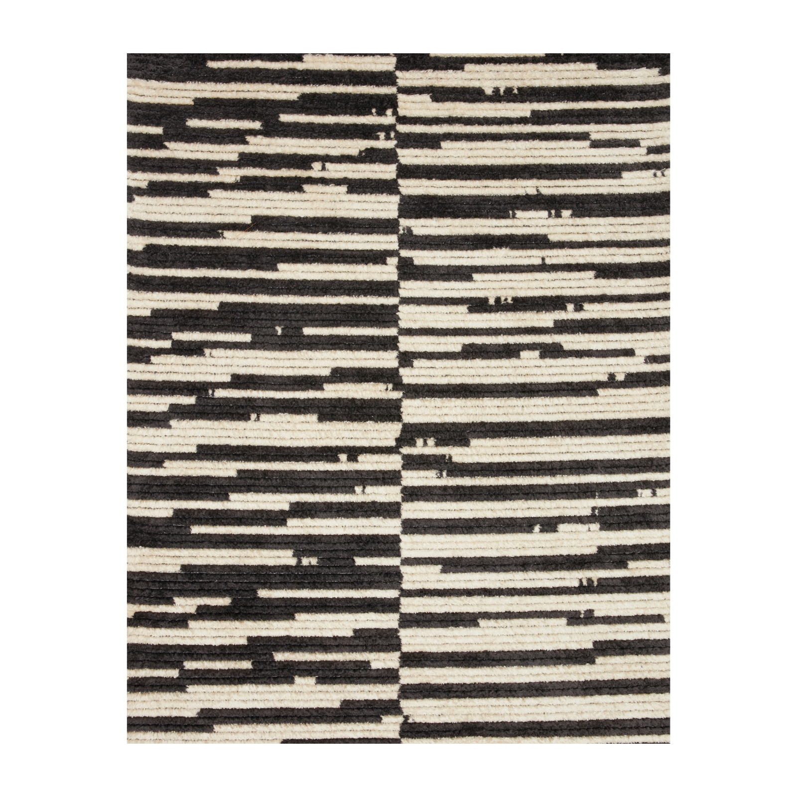 Chris Loves Julia x Loloi Alice Cream / Charcoal - Stripes Rug - Rug & Weave