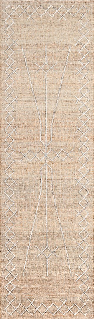 Argan Kabara Natural patterned rugs Momeni 2'3" x 8'0"