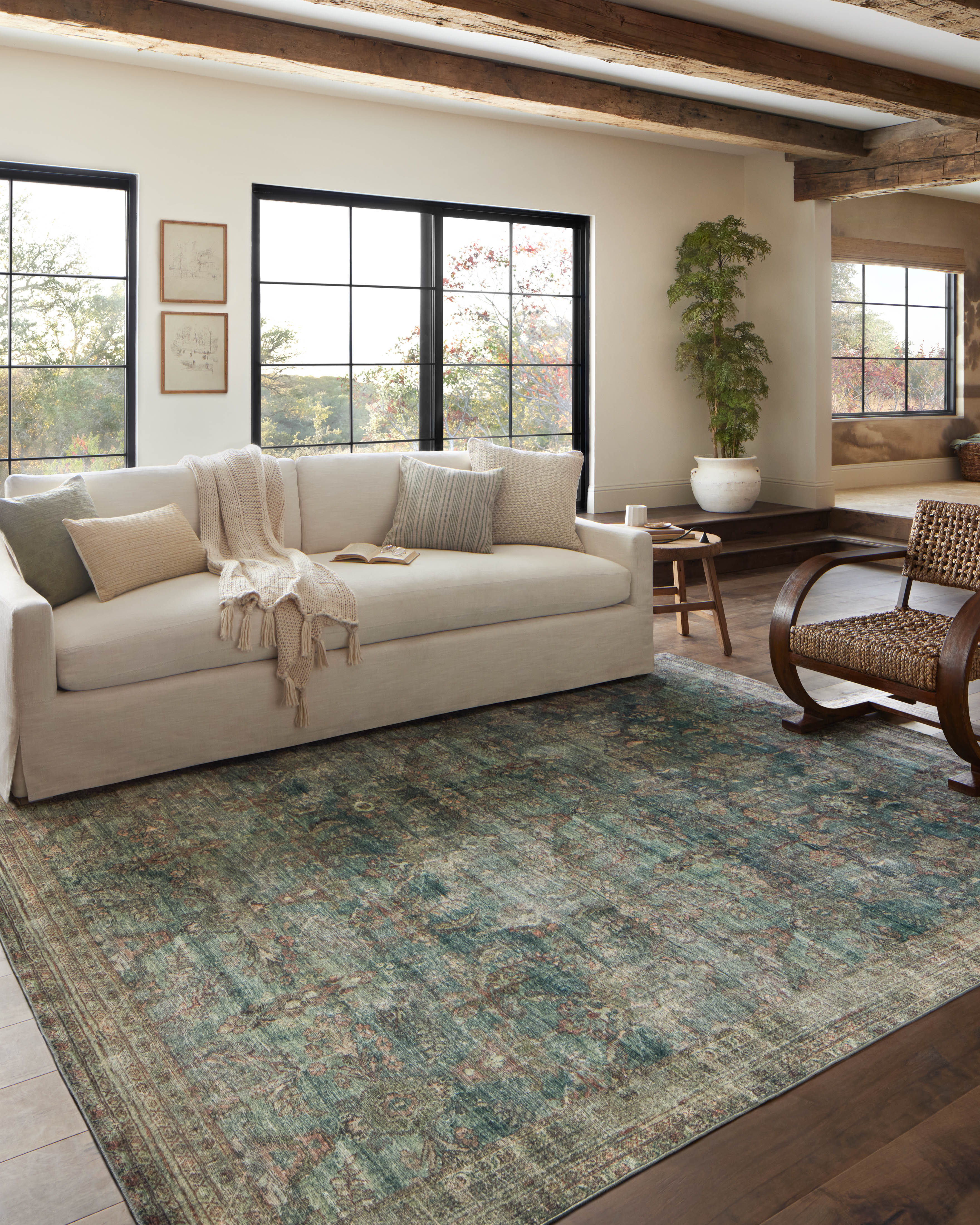 Magnolia Home by Joanna Gaines x Loloi Banks Ocean / Spice Rug 1 - RUGS - patterned Loloi