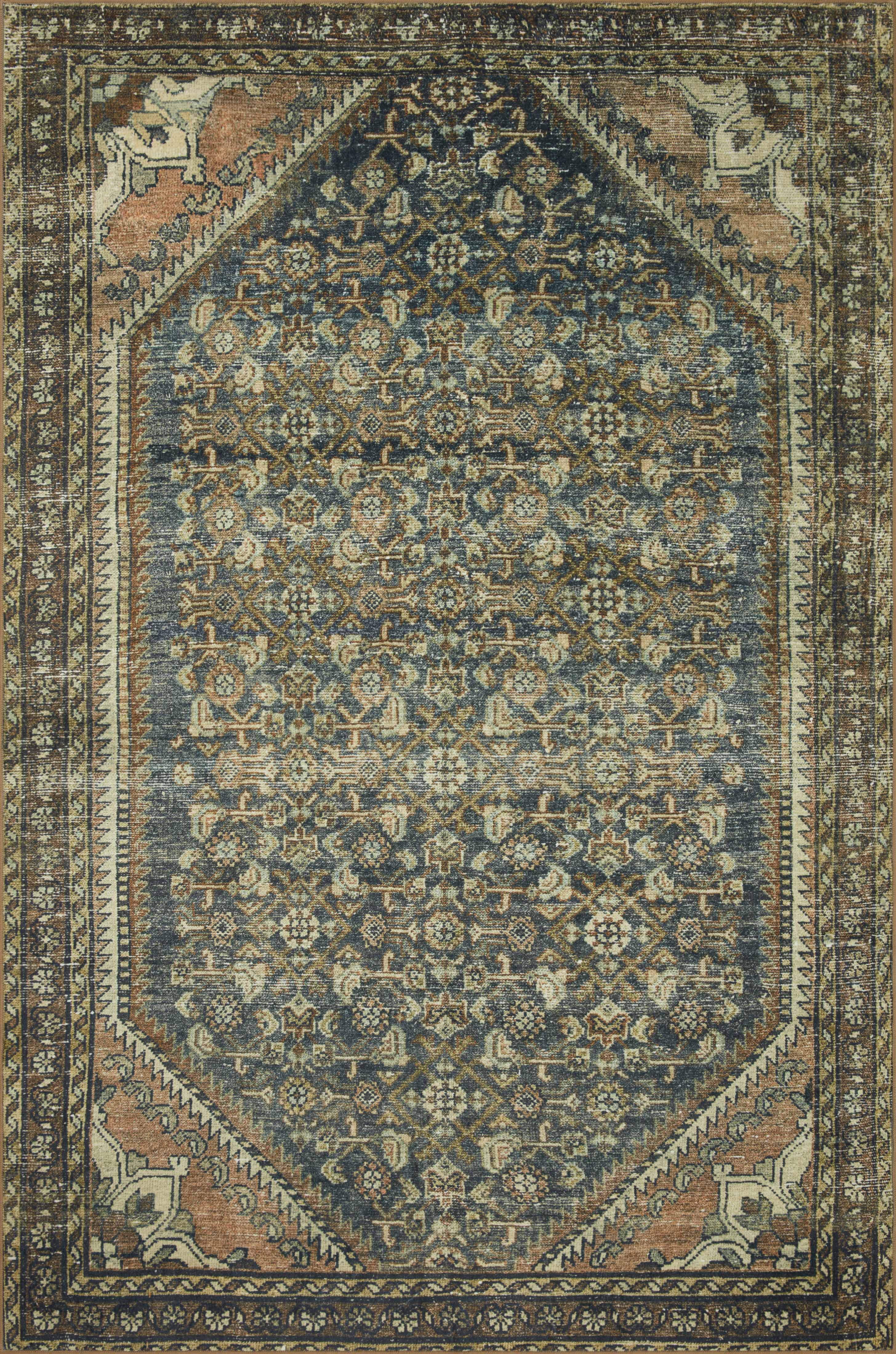Magnolia Home by Joanna Gaines x Loloi Banks Denim / Clay Rug 1 - RUGS - patterned Loloi