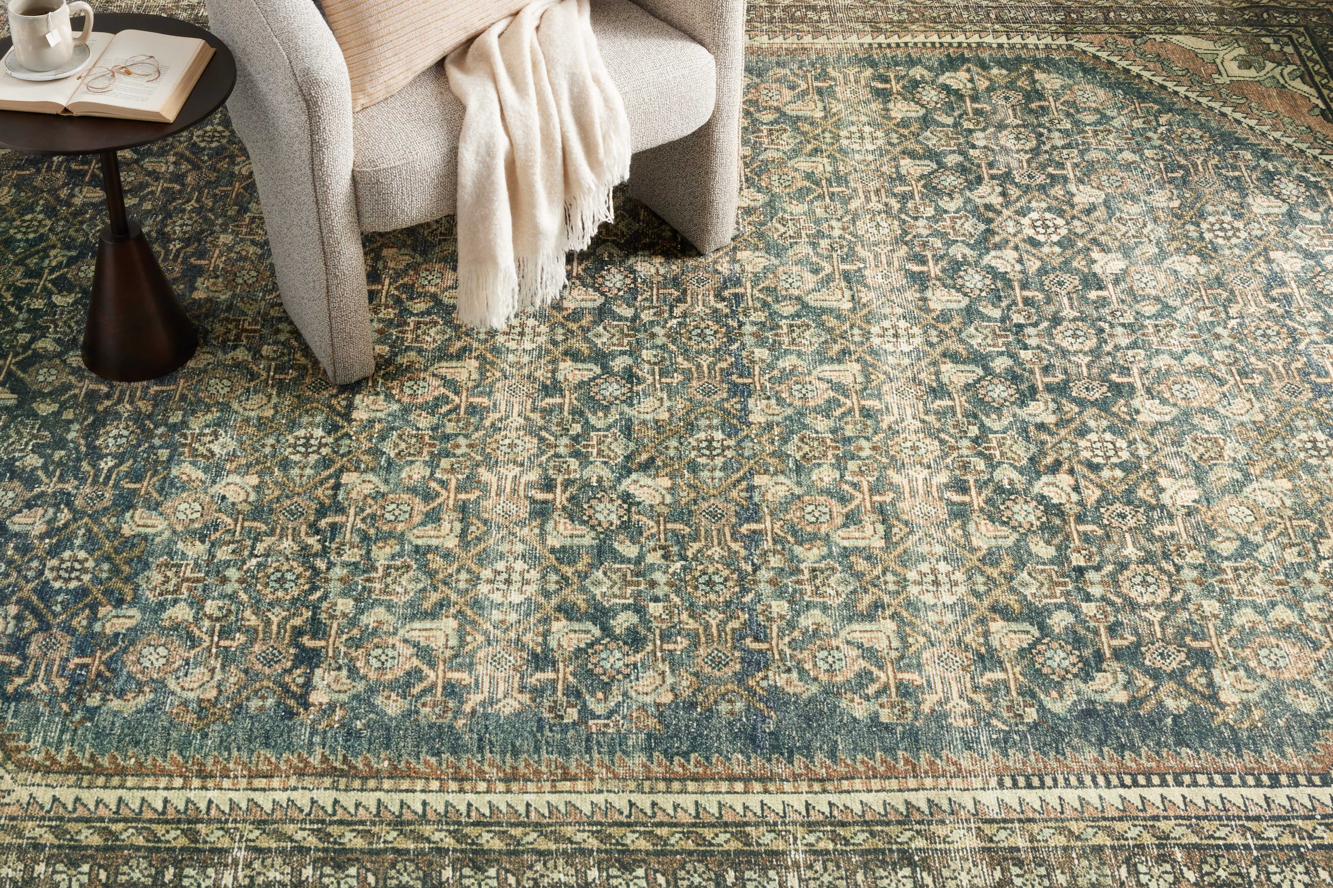 Magnolia Home by Joanna Gaines x Loloi Banks Denim / Clay Rug 1 - RUGS - patterned Loloi