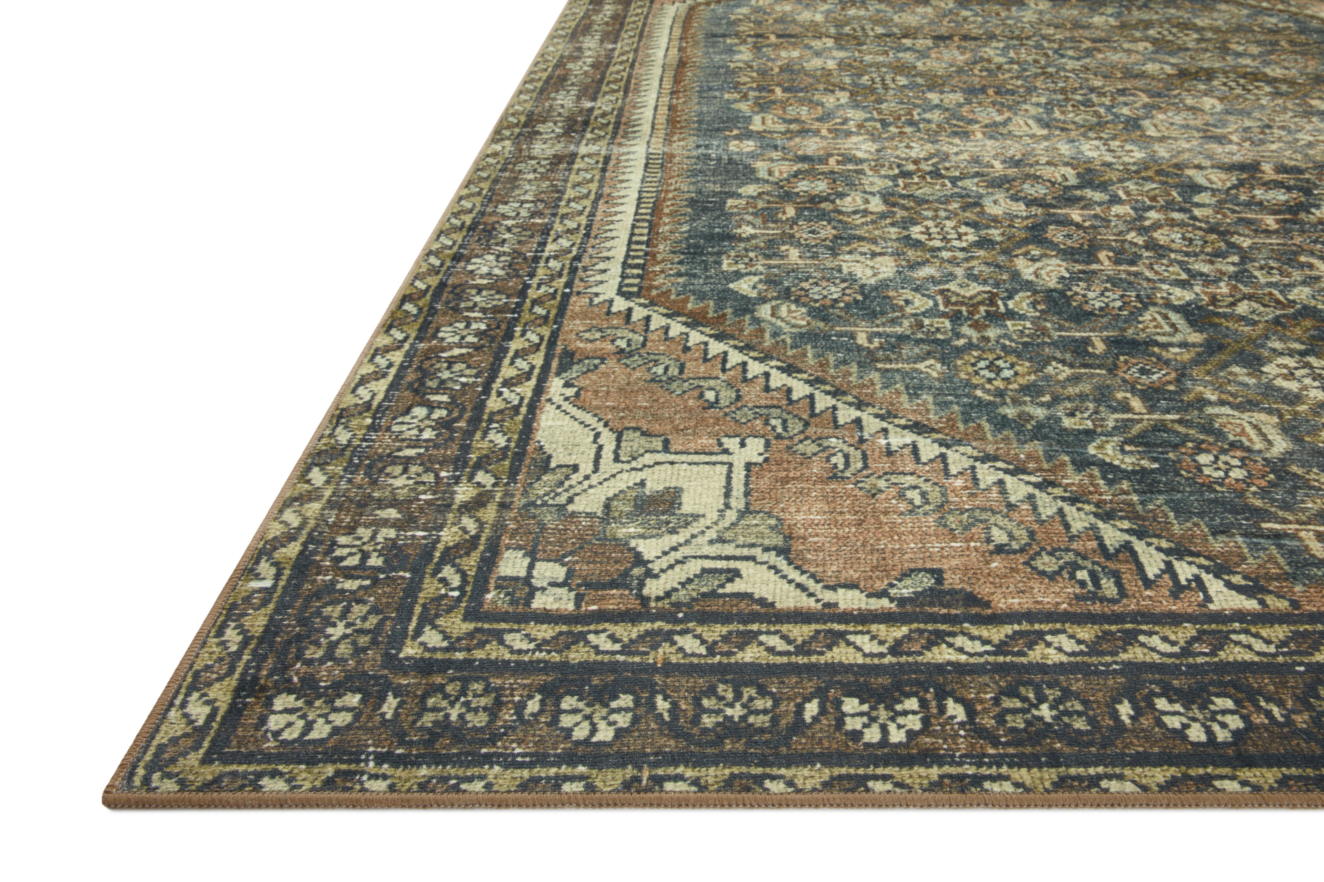 Magnolia Home by Joanna Gaines x Loloi Banks Denim / Clay Rug 1 - RUGS - patterned Loloi