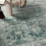 Magnolia Home by Joanna Gaines x Loloi Banks Blue / Lagoon Rug 1 - RUGS - patterned Loloi