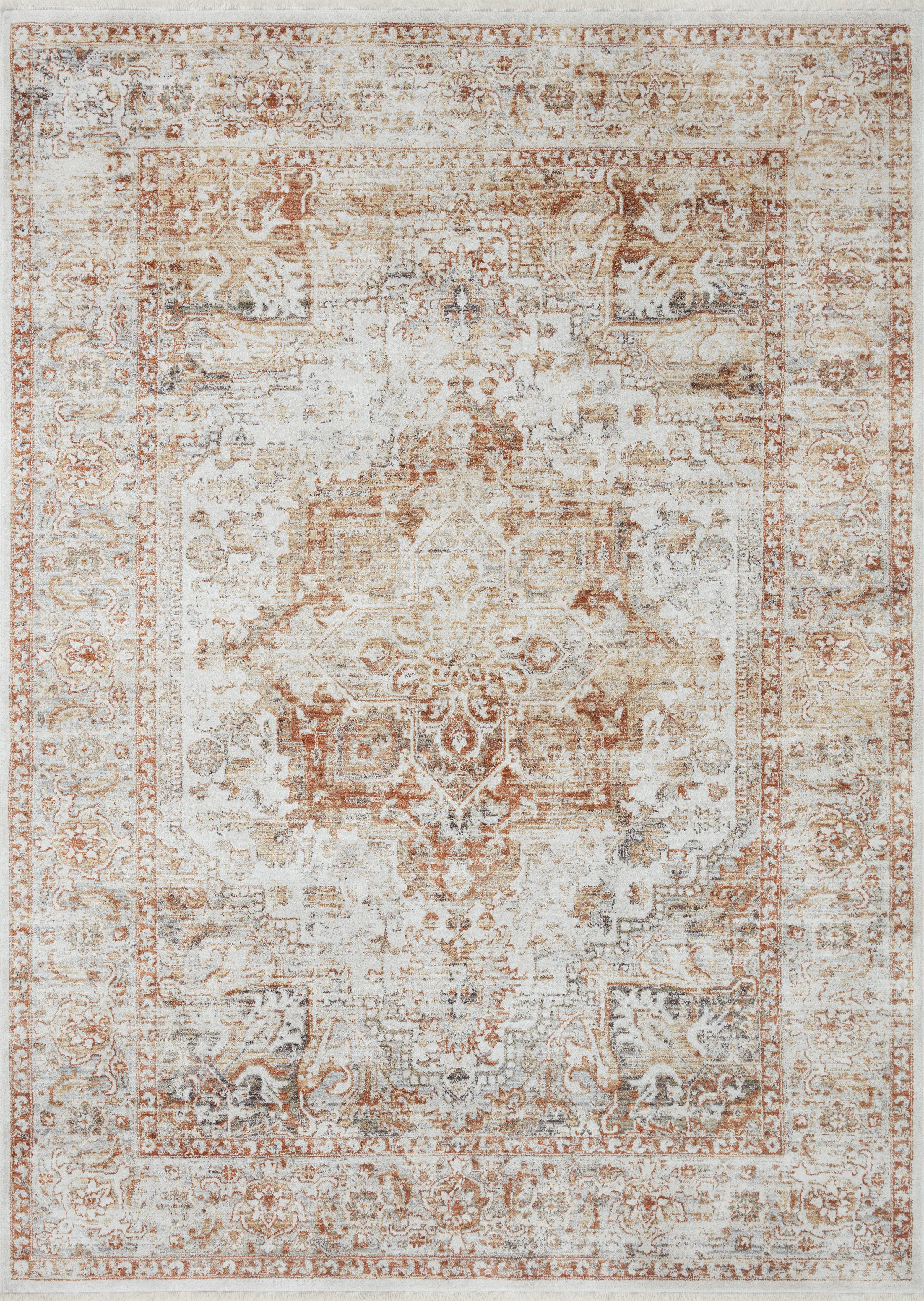 Loloi Bonney Ivory / Sunset Rug patterned rugs Loloi