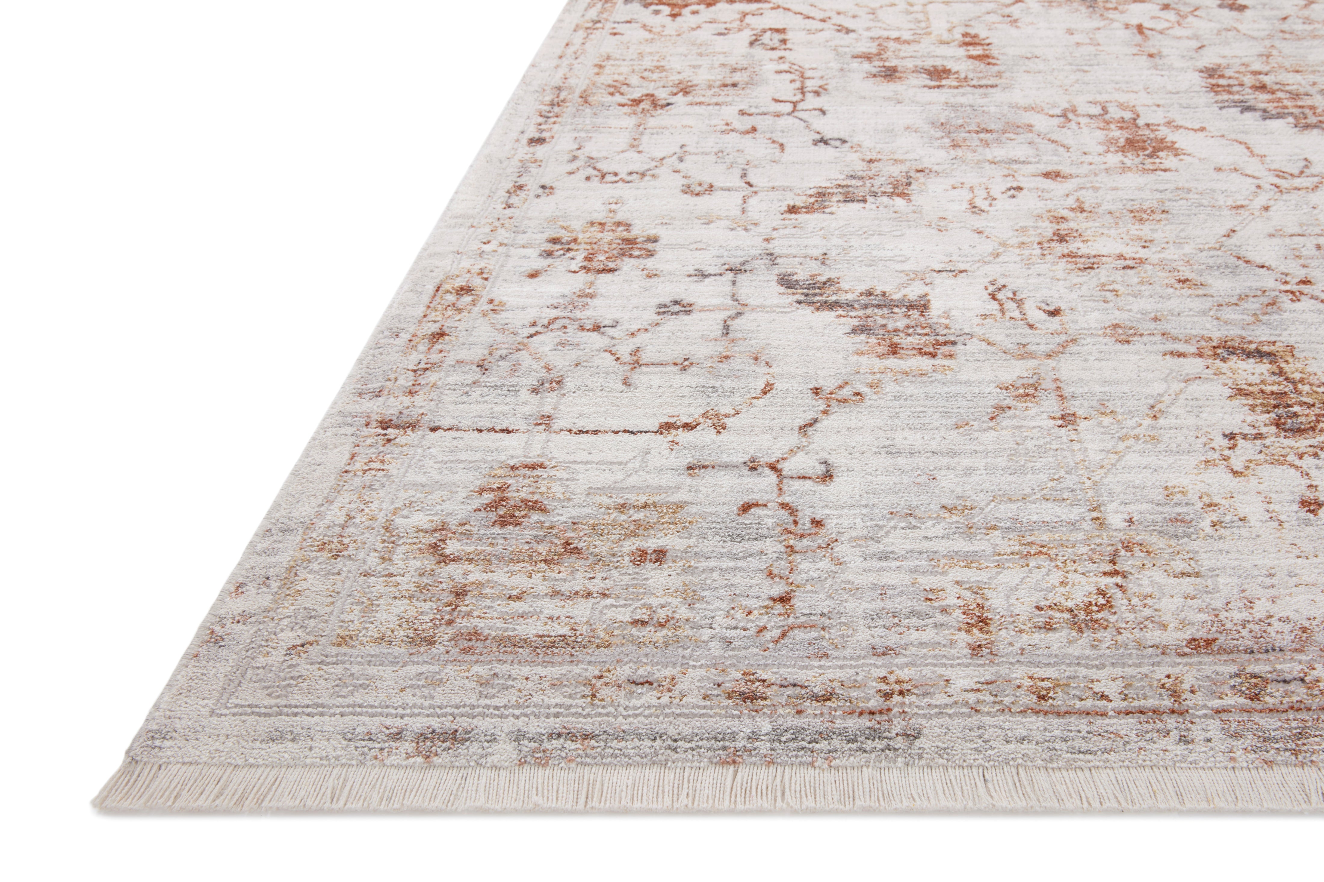 Loloi Bonney Silver / Sunset Rug patterned rugs Loloi