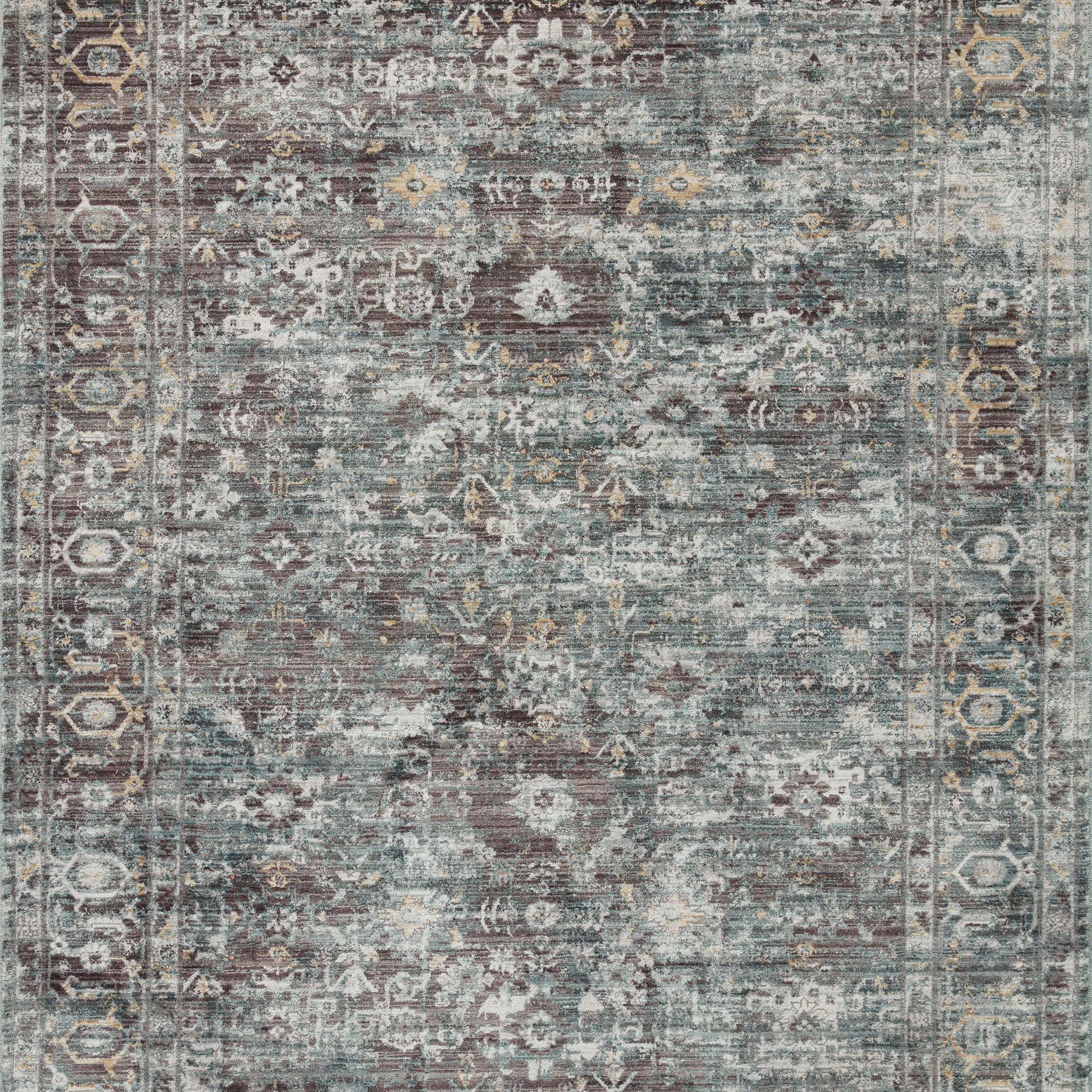 Loloi Bonney Slate / Teal Rug patterned rugs Loloi