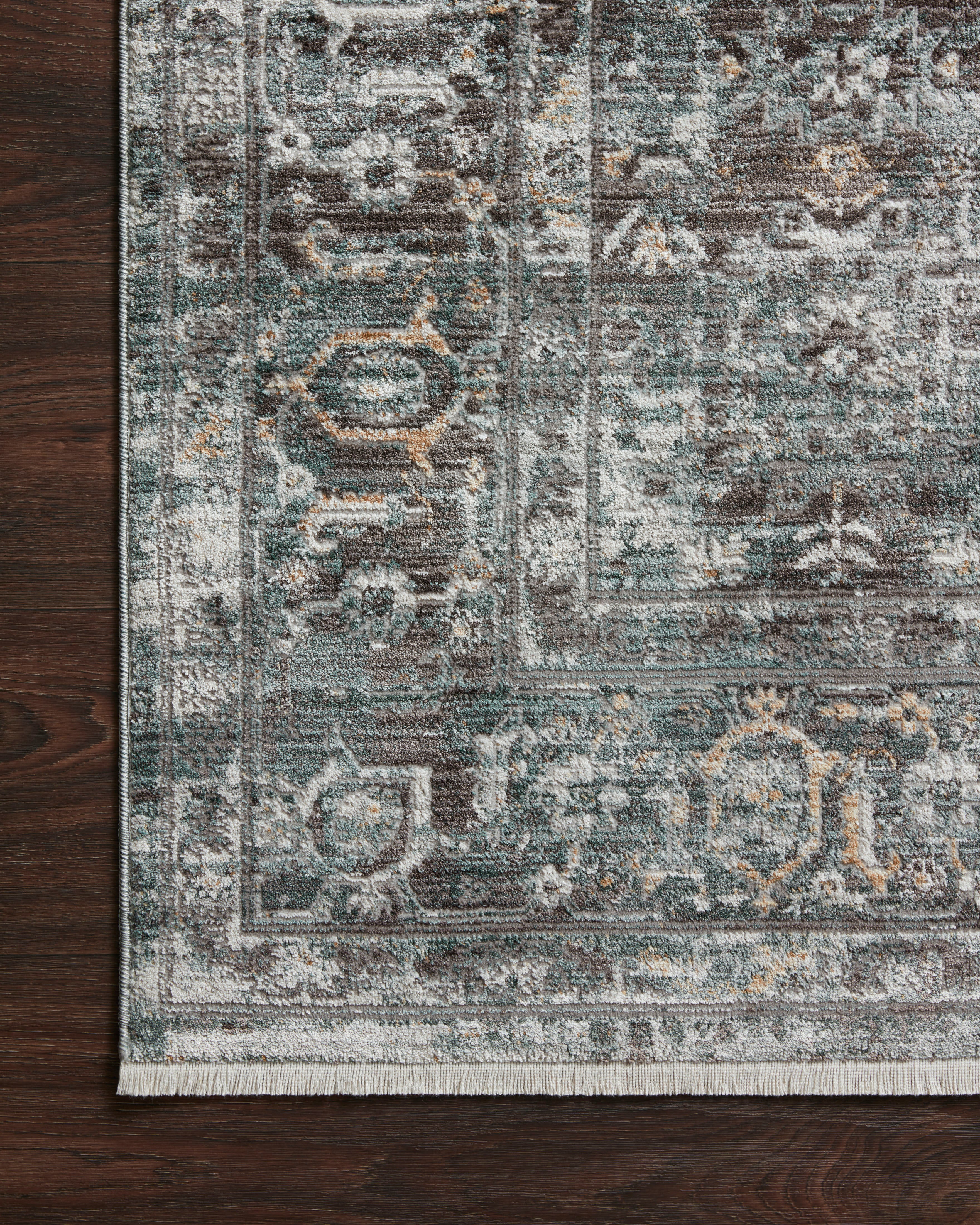 Loloi Bonney Slate / Teal Rug patterned rugs Loloi
