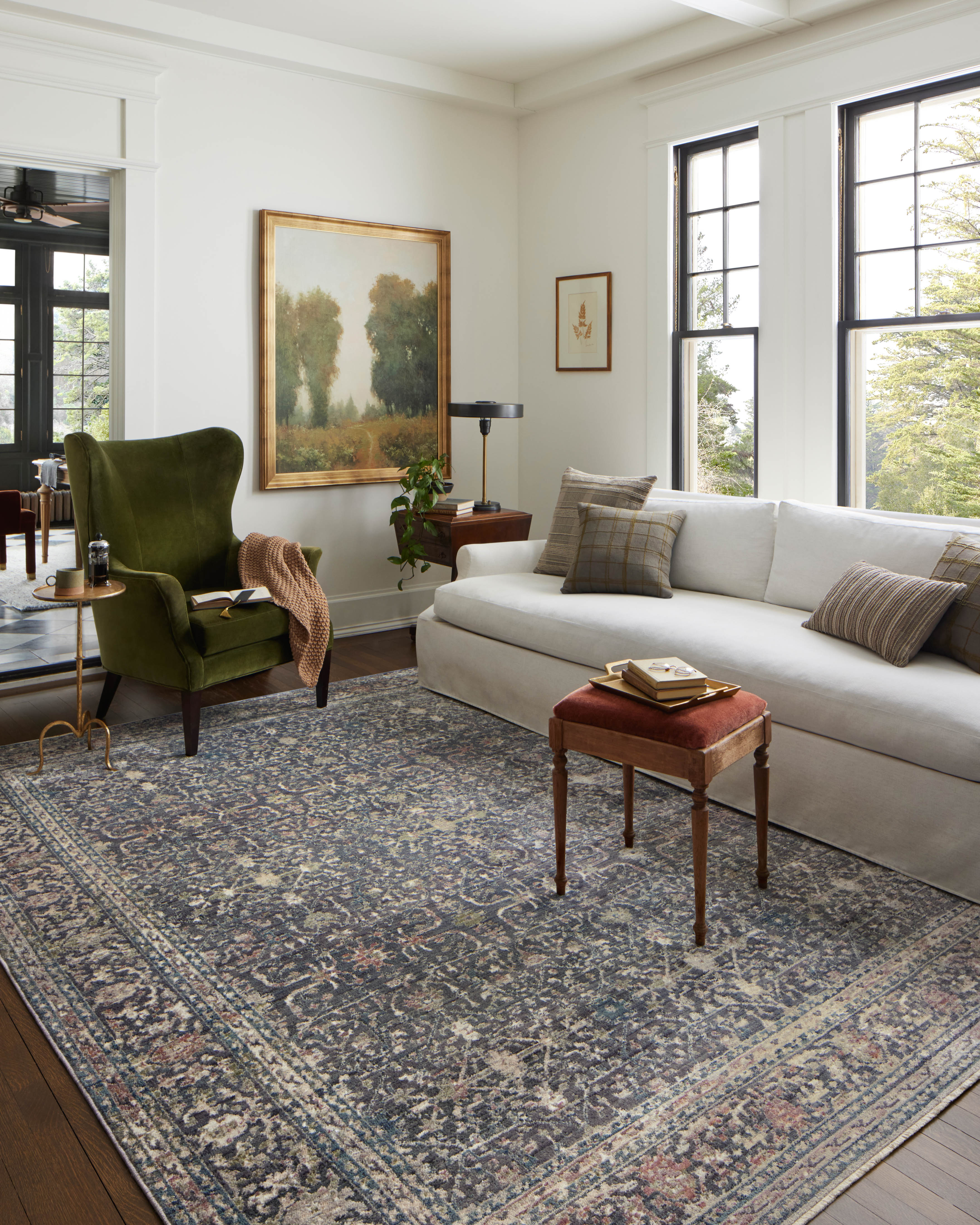 Jean Stoffer x Loloi Bradbury Midnight / Multi Rug 0-patterned rugs Loloi