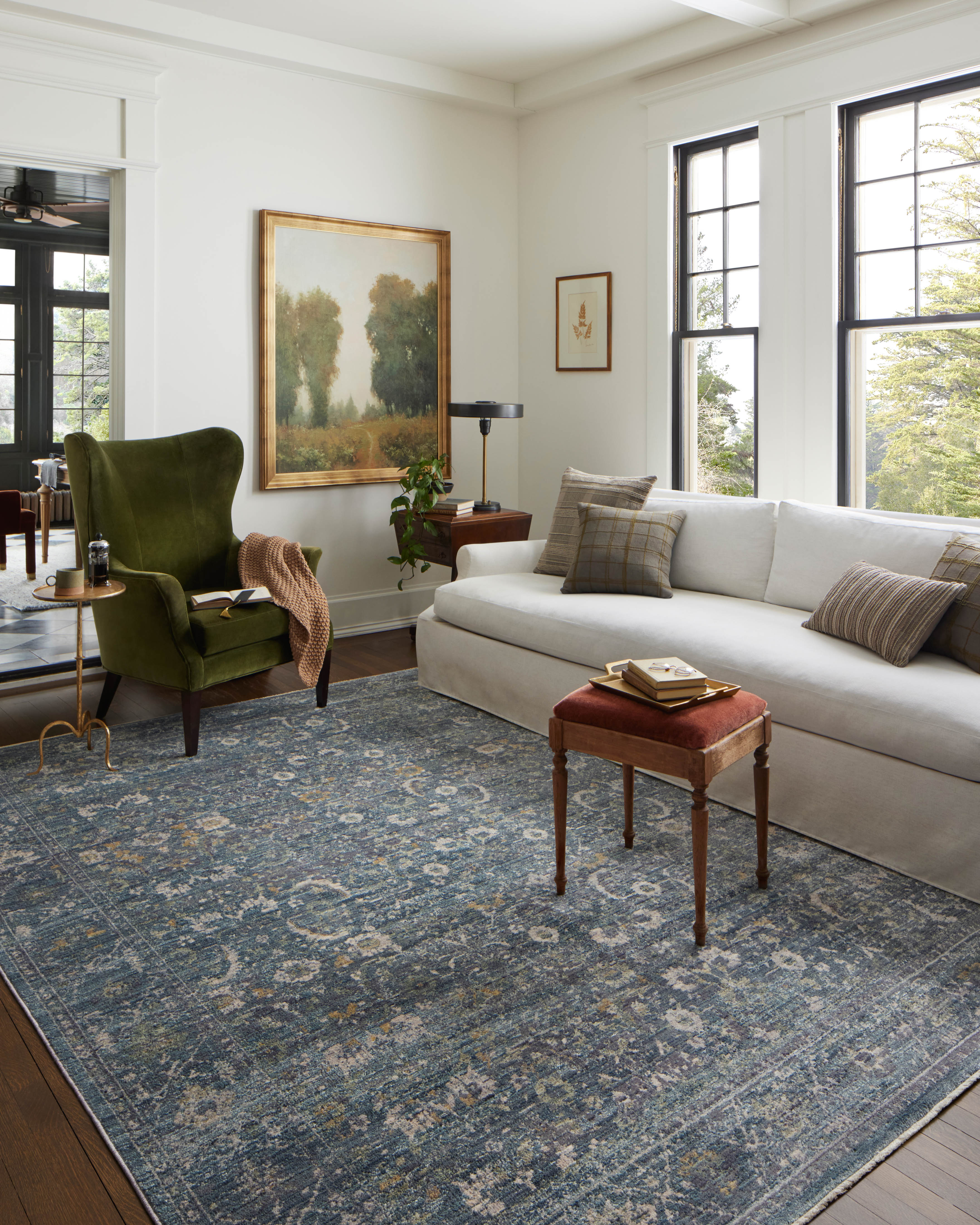 Jean Stoffer x Loloi Bradbury Ocean / Gold Rug 0-patterned rugs Loloi