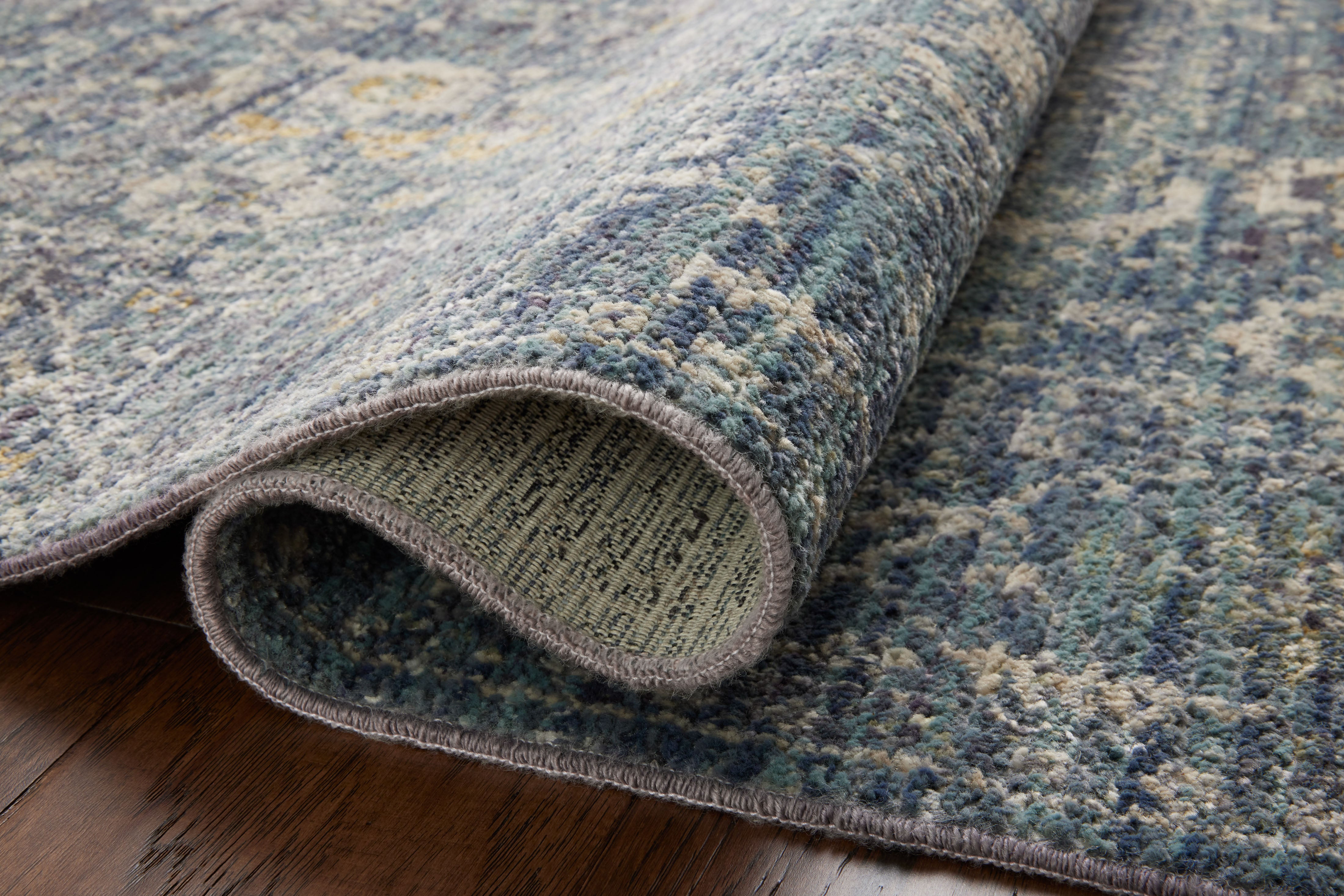 Jean Stoffer x Loloi Bradbury Ocean / Gold Rug 0-patterned rugs Loloi