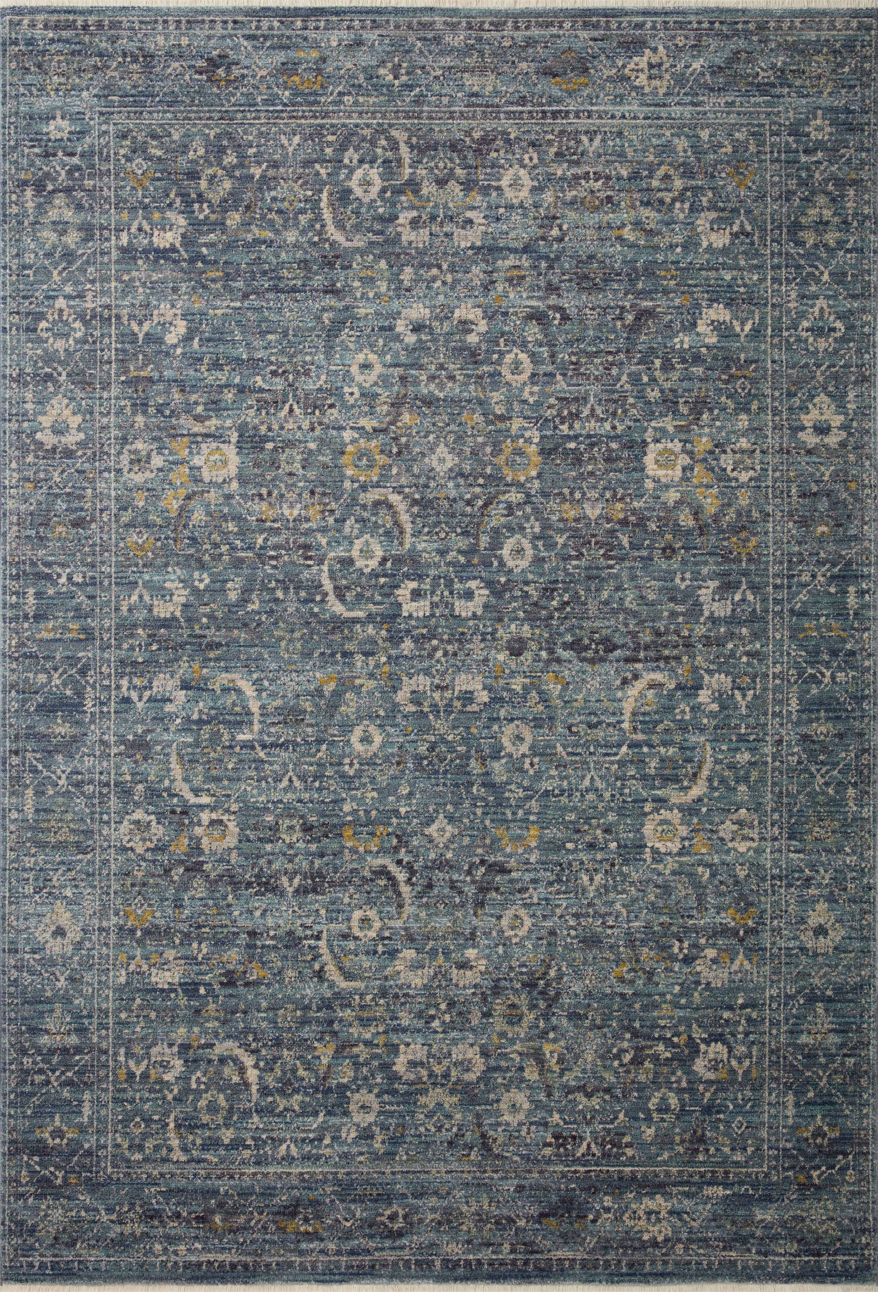 Jean Stoffer x Loloi Bradbury Ocean / Gold Rug 0-patterned rugs Loloi