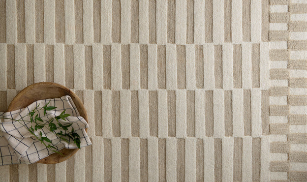 Chris Loves Julia x Loloi Bradley Ivory / Beige Rug 0-RUGS-wool Loloi