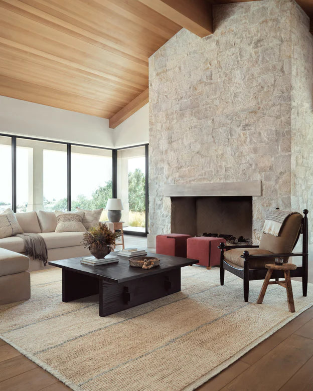 Amber Lewis x Loloi Briyana Sky / Wheat 1-natural fibre rugs Loloi