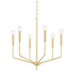 Bailey Chandelier LIGHTING - chandelier Hudson Valley Lighting 24"W x 23.50"H Aged Brass
