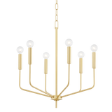 Bailey Chandelier LIGHTING - chandelier Hudson Valley Lighting 24"W x 23.50"H Aged Brass