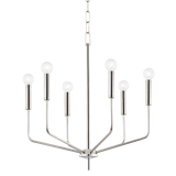 Bailey Chandelier LIGHTING - chandelier Hudson Valley Lighting 24"W x 23.50"H Polished Nickel