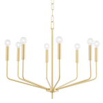 Bailey Chandelier LIGHTING - chandelier Hudson Valley Lighting 30"W x 24.75"H Aged Brass