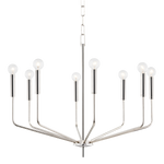 Bailey Chandelier LIGHTING - chandelier Hudson Valley Lighting 30"W x 24.75"H Polished Nickel