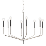 Bailey Chandelier LIGHTING - chandelier Hudson Valley Lighting 30"W x 24.75"H Polished Nickel
