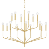 Bailey Chandelier LIGHTING - chandelier Hudson Valley Lighting 36"W x 31"H Aged Brass
