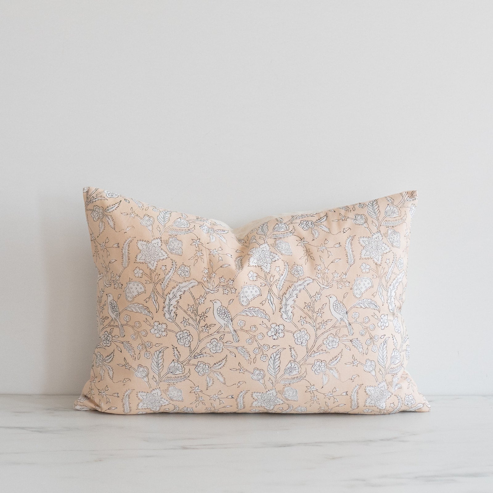 Birdie Block Print Pillow Cover - Rug & Weave