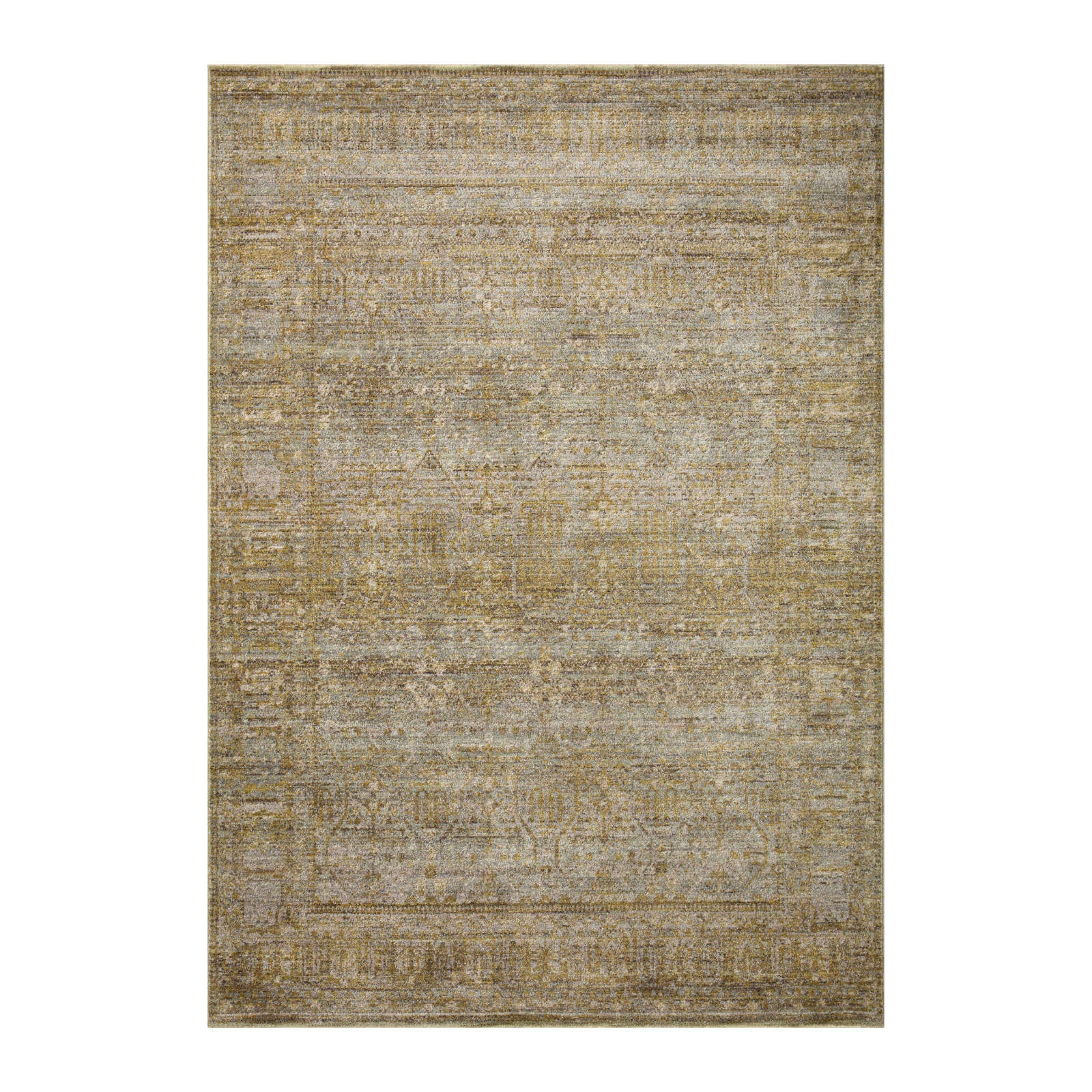 Jean Stoffer x Loloi Bradbury Dove / Gold Rug 0-patterned rugs Loloi 18" x 18" Sample