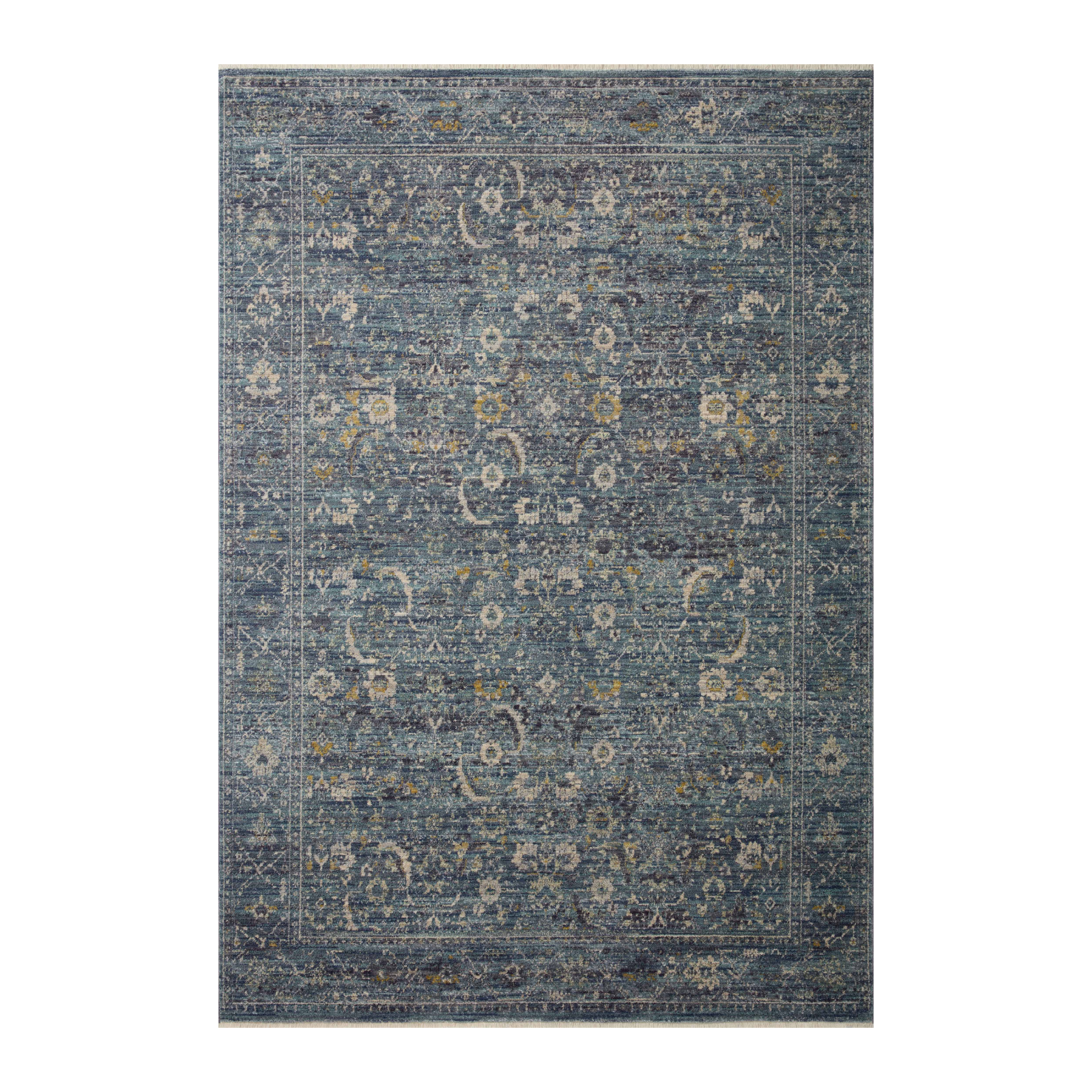Jean Stoffer x Loloi Bradbury Ocean / Gold Rug 0-patterned rugs Loloi