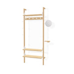 Gus* Modern Branch 1 - Entryway Unit 19 - FURNITURE - office storage Gus Blonde Uprights White Brackets Blonde Shelves