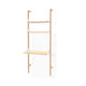 Blonde Uprights White Brackets Blonde Shelves