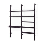 Gus* Modern Branch 2 - Desk Shelving Unit 19 - FURNITURE - office storage Gus Black Uprights Black Brackets Black Shelves