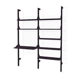 Gus* Modern Branch 2 - Desk Shelving Unit 19 - FURNITURE - office storage Gus Black Uprights Black Brackets Black Shelves