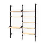 Gus* Modern Branch 2 - Desk Shelving Unit 19 - FURNITURE - office storage Gus Black Uprights Black Brackets Blonde Shelves