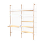 Gus* Modern Branch 2 - Desk Shelving Unit 19 - FURNITURE - office storage Gus Blonde Uprights White Brackets Blonde Shelves