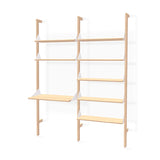 Gus* Modern Branch 2 - Desk Shelving Unit 19 - FURNITURE - office storage Gus Blonde Uprights White Brackets Blonde Shelves
