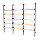 Black Uprights Black Brackets Blonde Shelves